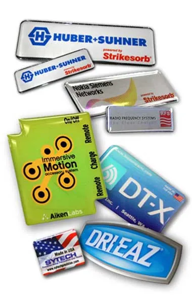 Dome Labels made by Adhesa-Plate