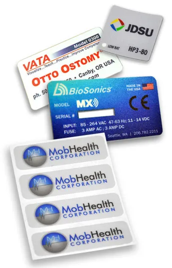 ID Labels made by Adhesa-Plate
