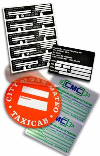 Imprintable Labels