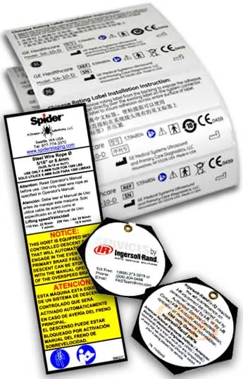 Instruction Labels made by Adhesa-Plate