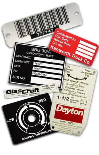 Metallic Labels & Nameplates made by Adhesa-Plate