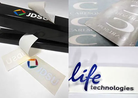 Vinyl Cut Graphics Labels made by Adhesa-Plate